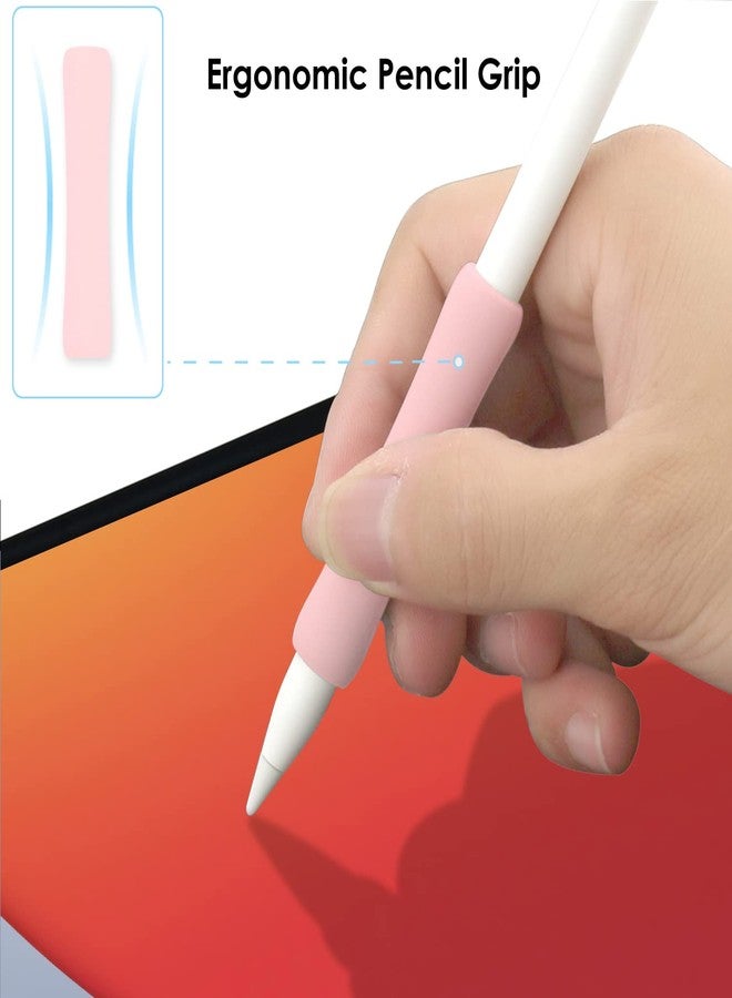 ProElife 2-Pack Ergonomics Grip Holder for Apple Pencil 2nd Gen & Apple Pencil (USB-C) Accessory Slim Silicone Protective Sleeve Cover Holder, No Interference for Magnetic Charging (Pink/Purple) - Image 4