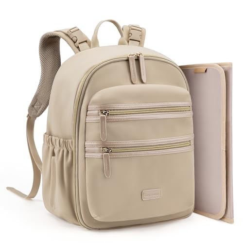 mommore Neoprene Diaper Bag Backpack Small Baby Bag Travel Mini Diaper Backpack for Newborn with Insulated Pockets Stroller Straps