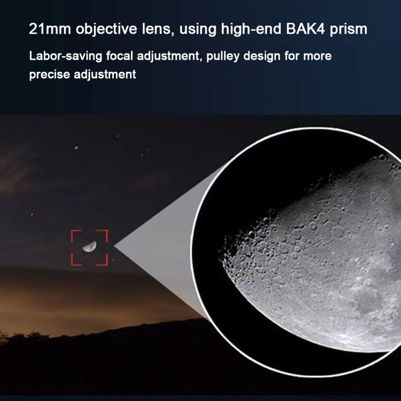 Monocular 8*20 Compact - Portable Pocket Type With Stainless Steel Housing, XP5 Wide Angle Lens, BAK4 Prism & FMC Coating for Outdoor Observation Enthusiasts - Image 5
