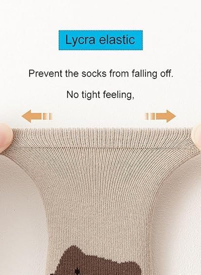 S SMITEX Smitex Cute Animal Face Non-Slip Grip Socks for Toddler Kids Boys Girls Warm Cozy Soft Cotton Winter Indoor Socks with Rubber Pads Non Skid Aged 1-3 Years - Image 2