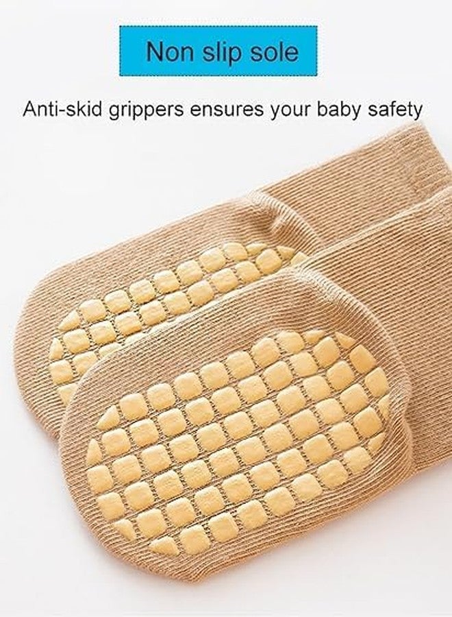 S SMITEX Smitex Cute Animal Face Non-Slip Grip Socks for Toddler Kids Boys Girls Warm Cozy Soft Cotton Winter Indoor Socks with Rubber Pads Non Skid Aged 1-3 Years - Image 3
