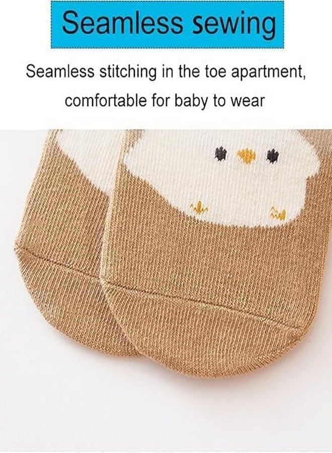 S SMITEX Smitex Cute Animal Face Non-Slip Grip Socks for Toddler Kids Boys Girls Warm Cozy Soft Cotton Winter Indoor Socks with Rubber Pads Non Skid Aged 1-3 Years - Image 4