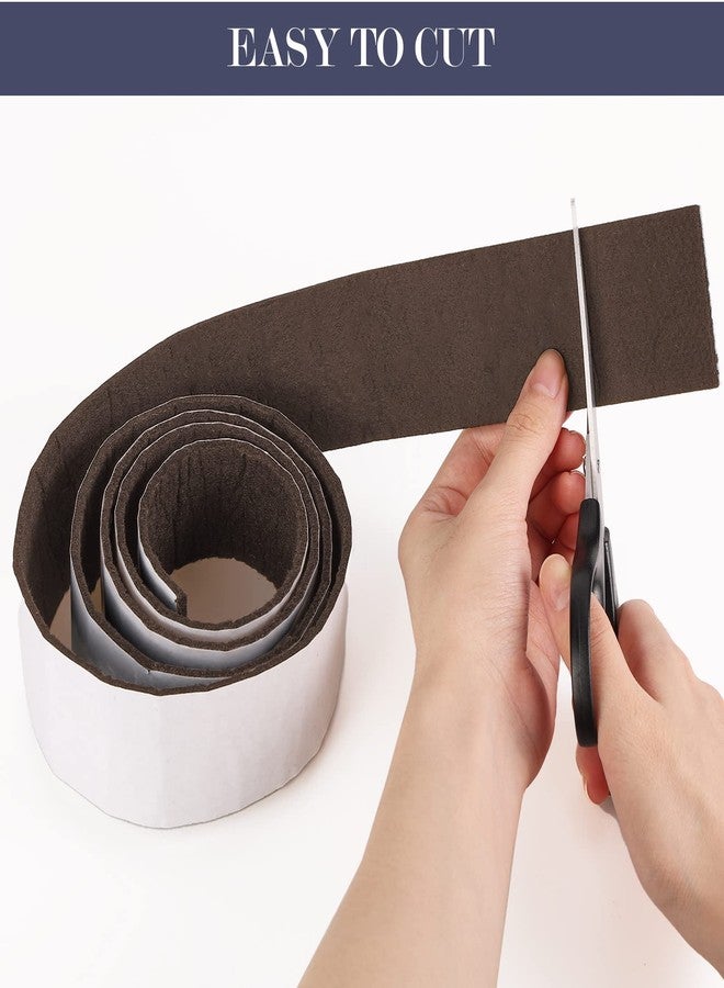 Pllieay 2 Pack Felt Strip Rolls with Adhesive Backing Heavy-Duty Felt Furniture Pads for Hardwood Floors and Rocking Chair to Protect Surface from Scratches & Damage(Brown, 118 x 2 x 0.12 Inch) - Image 5