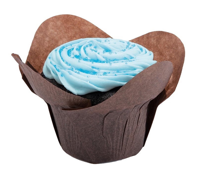 Hoffmaster 611114 Lotus Cup Cupcake WrapperBaking Cup 2 Diameter x 234 Height Large Chocolate 10 packs of 250