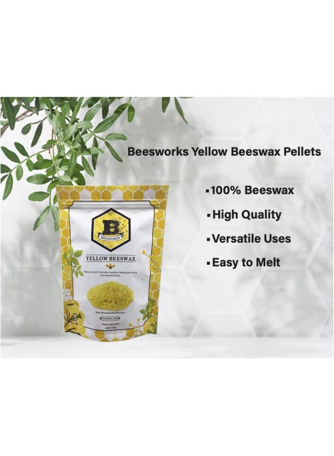 Beesworks Yellow Beeswax Pellets (3 lb) | 100% Pure, Cosmetic Grade, Triple-Filtered Beeswax for DIY Skin care, Lip Balm, Lotion, and Candle Making - Image 2