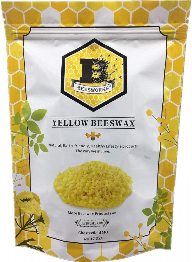 Beesworks Yellow Beeswax Pellets (3 lb) | 100% Pure, Cosmetic Grade, Triple-Filtered Beeswax for DIY Skin care, Lip Balm, Lotion, and Candle Making - Image 1
