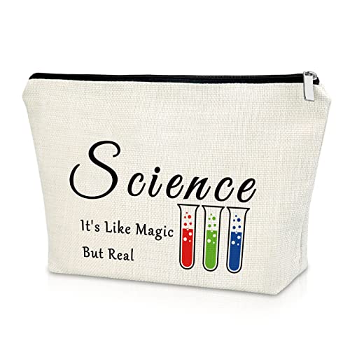 Sazuwu Science Gifts for Women Teachers Friend Makeup Bag Cosmetic Organizers Travel Pouch for Scientist Lovers Graduation Birthday Christmas Gifts - Image 1