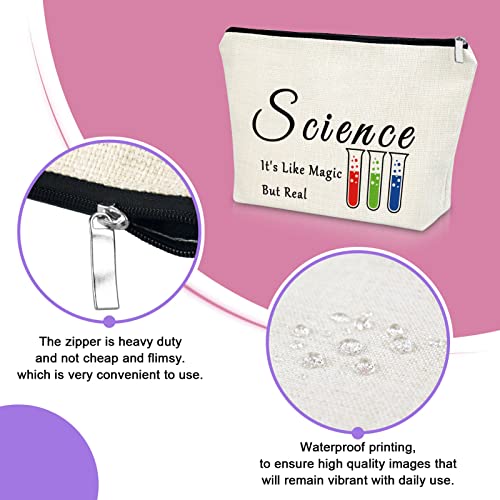 Sazuwu Science Gifts for Women Teachers Friend Makeup Bag Cosmetic Organizers Travel Pouch for Scientist Lovers Graduation Birthday Christmas Gifts - Image 3