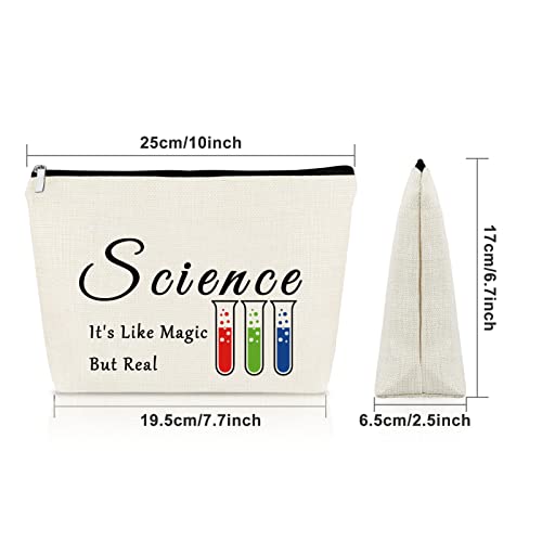 Sazuwu Science Gifts for Women Teachers Friend Makeup Bag Cosmetic Organizers Travel Pouch for Scientist Lovers Graduation Birthday Christmas Gifts - Image 4
