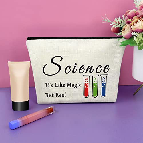 Sazuwu Science Gifts for Women Teachers Friend Makeup Bag Cosmetic Organizers Travel Pouch for Scientist Lovers Graduation Birthday Christmas Gifts - Image 2