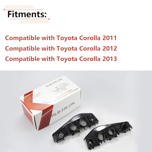 RLB-HILON Front Bumper Bracket Compatible with Toyota Corolla 2011 2012 2013 Year, for Driver and Passenger Side Pair/Set - Image 2