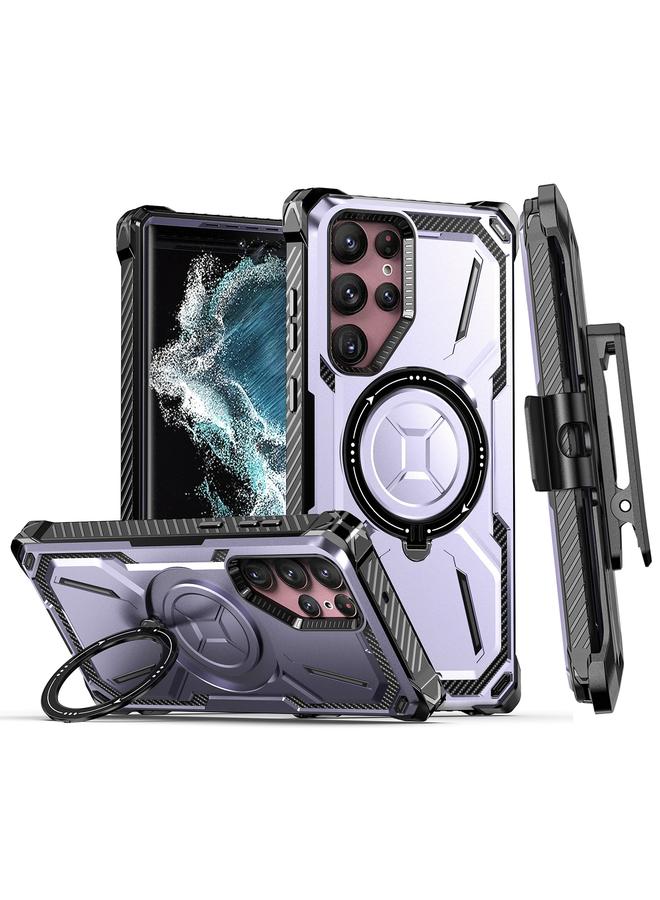 S-TOP Case For Samsung Galaxy S22 Ultra 5G Armor Series Holder Phone Case with Back Clip - Image 1