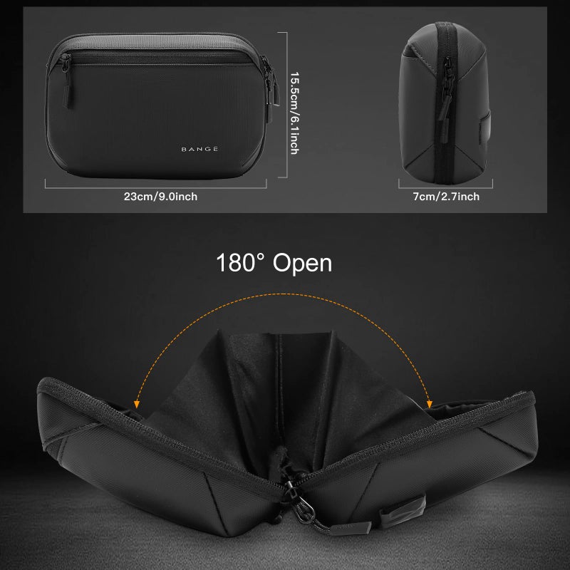 BANGE Clutch Bag,Belt Bag with Adjustable Belt, Main Zippered Pocket for Travel Walking Running Hiking Cycling - Image 3