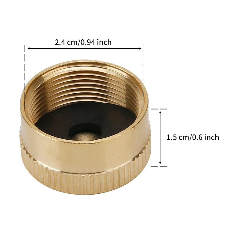 Solimeta Solid Brass Refill 1Lb Propane Tank Cap  Propane Bottle Cap Prevent Gas Leaking  12 Packs - Image 4