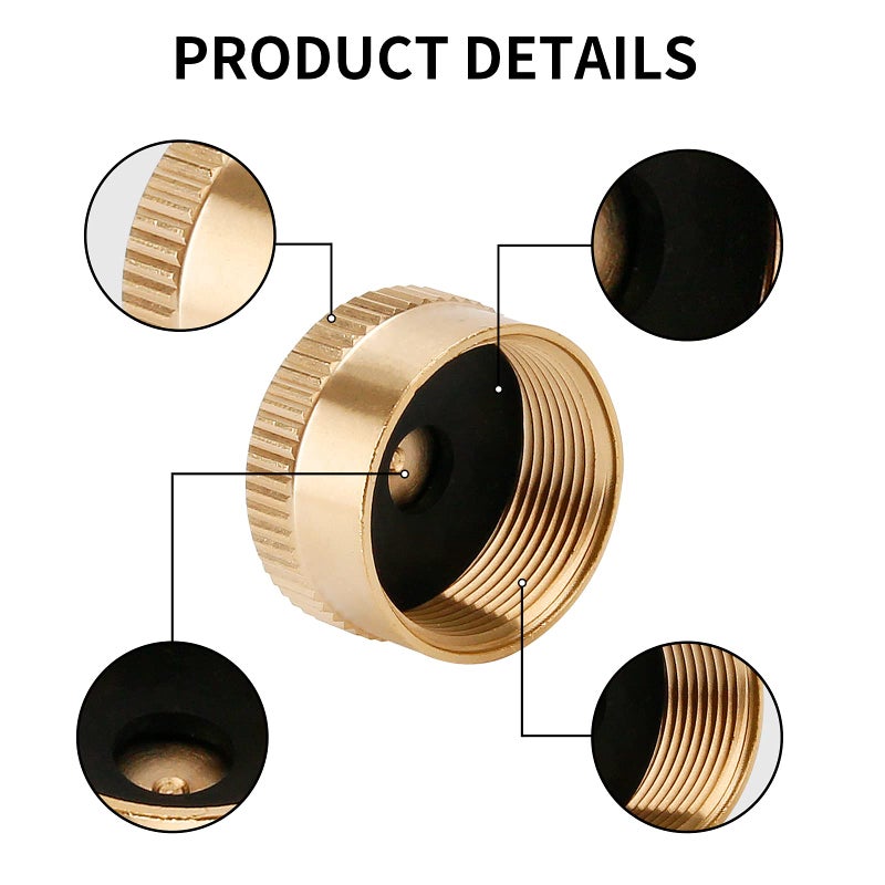 Solimeta Solid Brass Refill 1Lb Propane Tank Cap  Propane Bottle Cap Prevent Gas Leaking  12 Packs - Image 3