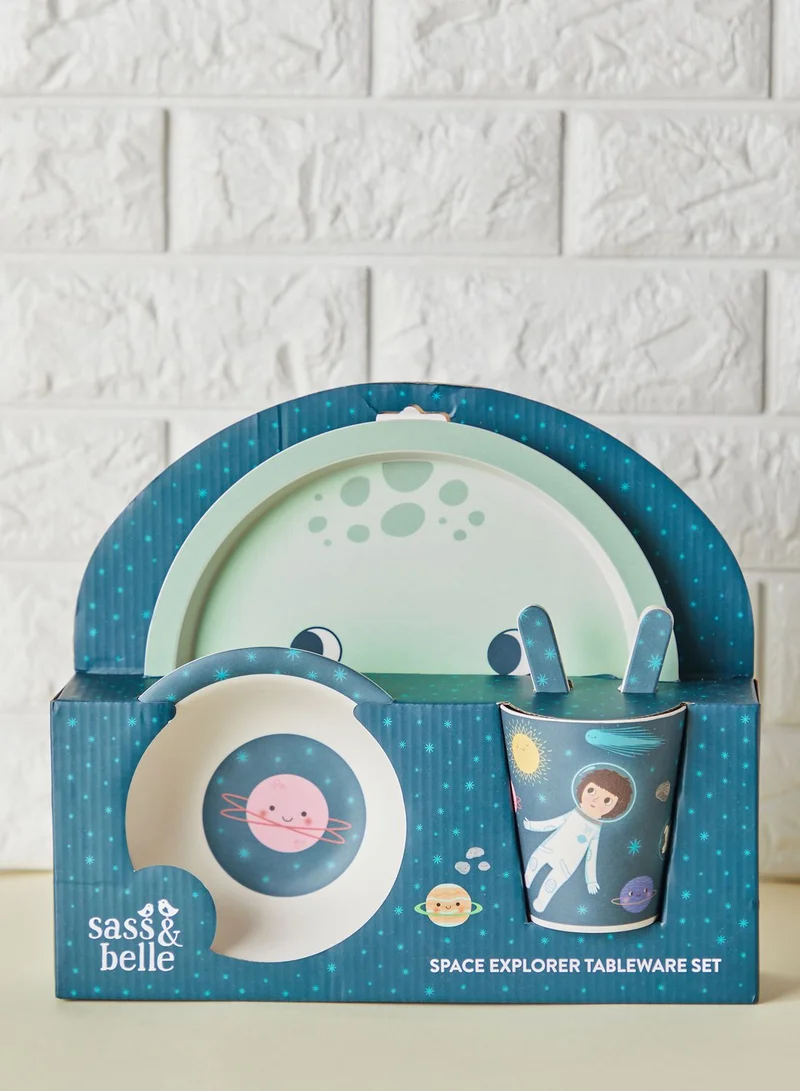 Sass & Belle 5 Pack Space Explorer Bamboo Tableware