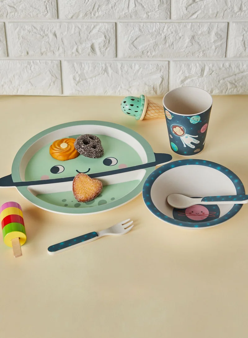 Sass & Belle 5 Pack Space Explorer Bamboo Tableware