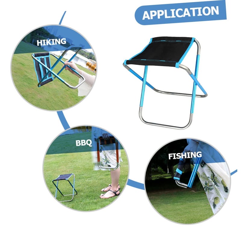 Portable Folding Stool Lightweight Sturdy Camping Chair For Outdoor Fishing Beach - Image 4