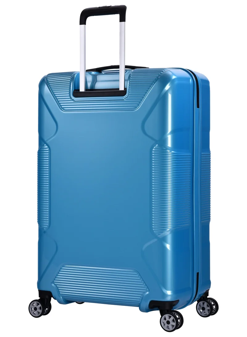 eminent Hard Case Travel Bag Large Luggage Trolley Polycarbonate Lightweight Suitcase 4 Quiet Double Spinner Wheels With Tsa Lock KJ84 Bright Blue