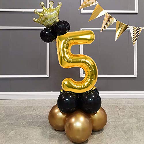 TONIFUL 40 Inch Gold Large Numbers Balloon 0-9 Birthday Party Decorations,Foil Mylar Big Number Balloon Digital 2 for Birthday Party,Wedding, Bridal Shower Engagement Photo Shoot, Anniversary - Image 4