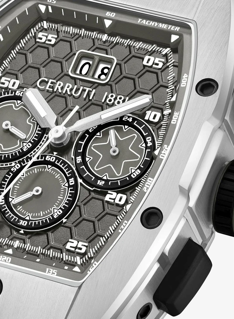 CERRUTI 1881  Ovaro Black Silicone Strap Chronograph Watch for Men, 51mm for Men | Best Price UAE