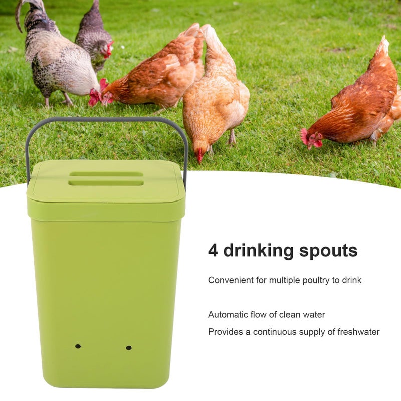 Automatic Chicken Waterer 12L Large Capacity Drinking Bowl With 4 Nozzles - Image 3