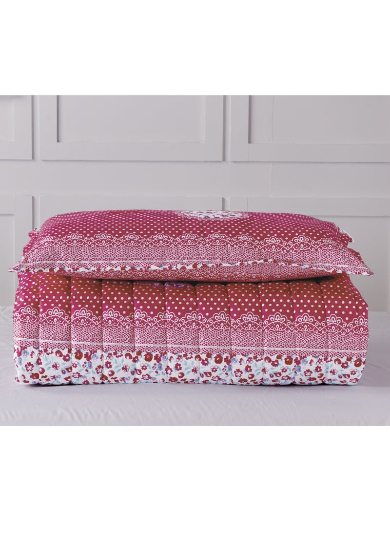 Sleep night - Sleep Night Kids Compressed Comforter Set, Reversible Bedding Set For Girls And Boys, Soft Breathable 3Pcs, Single Size 150 X 200 Cm, Modern Printed And Double Sided Box Stitch Pattern, Multi-Color - Image 1