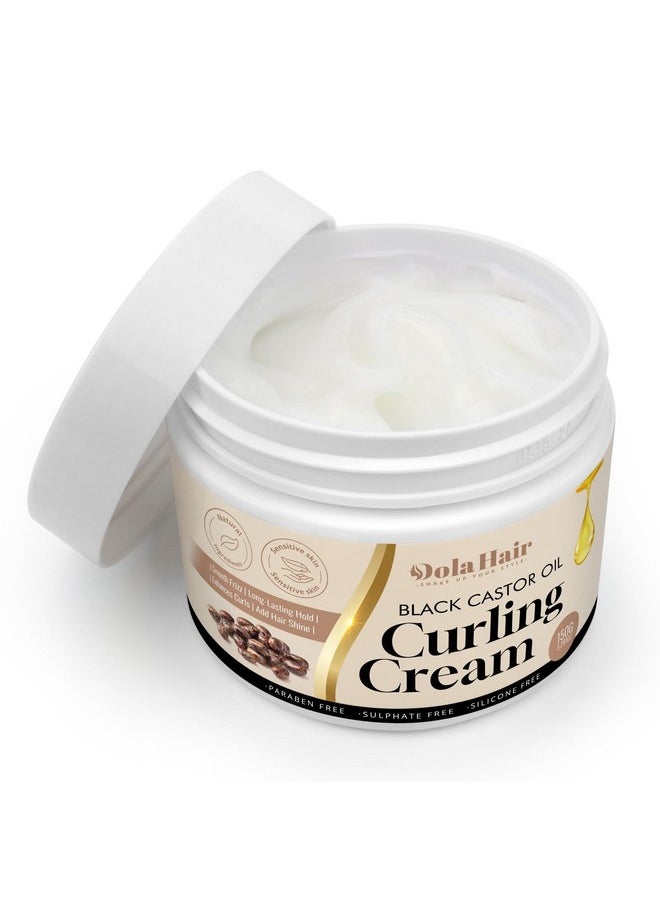 Dolahair Castor Oil Curling Cream for Curly Hair Wavy Hair Curl Defining Cream Curly Hair Products for Women Hair Cream for Curly Hair Bounce Curl Enhancer Styling Procucts  - Image 2
