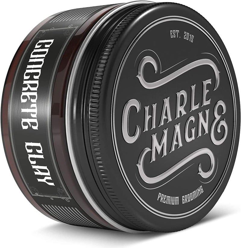 Charlemagne Concrete Clay  Super Strong Hold  Matte Look Pomade  Hair Wax for Men and Men  100 ml  Greasefree  Styling Cream  Hair Wax Made in UK  Barber Quality