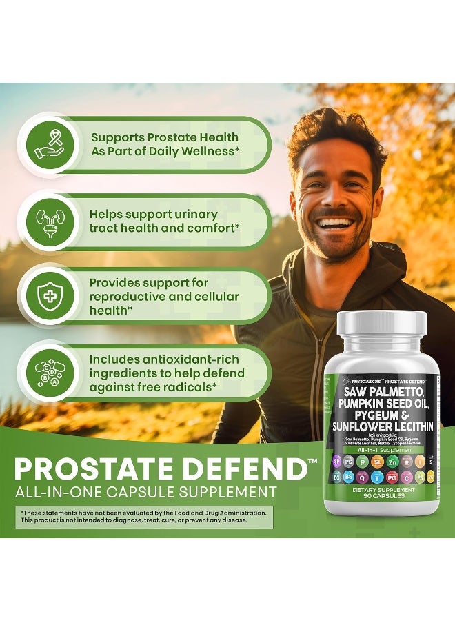 Clean Nutraceuticals Saw Palmetto 10000mg Pumpkin Seed Oil 3000mg Pygeum 3000mg Sunflower Lecithin 3000mg Stinging Nettle Cranberry - Prostate Supplements for Men with Lycopene - 90 Caps - Image 4