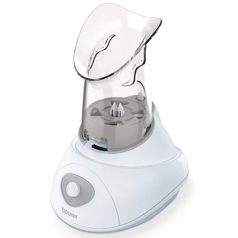 Beurer SI30 Steam Inhaler for Sinus Congestion Allergies DrugFree Quick 35 Minute Setup UltraQuiet Face Steamer with Variable Steam Control Universal Mask