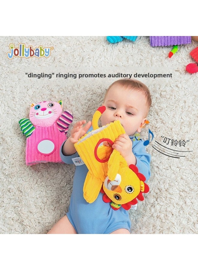 Jollybaby Soothing Doll Baby Nibble Anding Towel Entrance Sleeping Toy-Color:Hand Puppet-Red Monkey