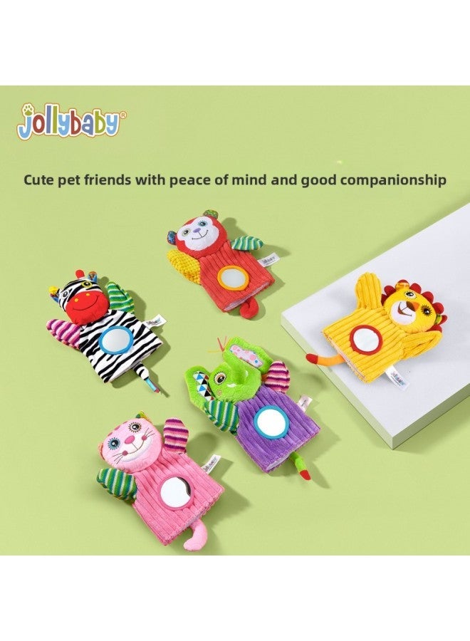 Jollybaby Soothing Doll Baby Nibble Anding Towel Entrance Sleeping Toy-Color:Hand Puppet-Red Monkey