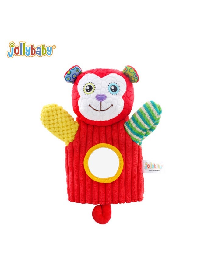Jollybaby Soothing Doll Baby Nibble Anding Towel Entrance Sleeping Toy-Color:Hand Puppet-Red Monkey
