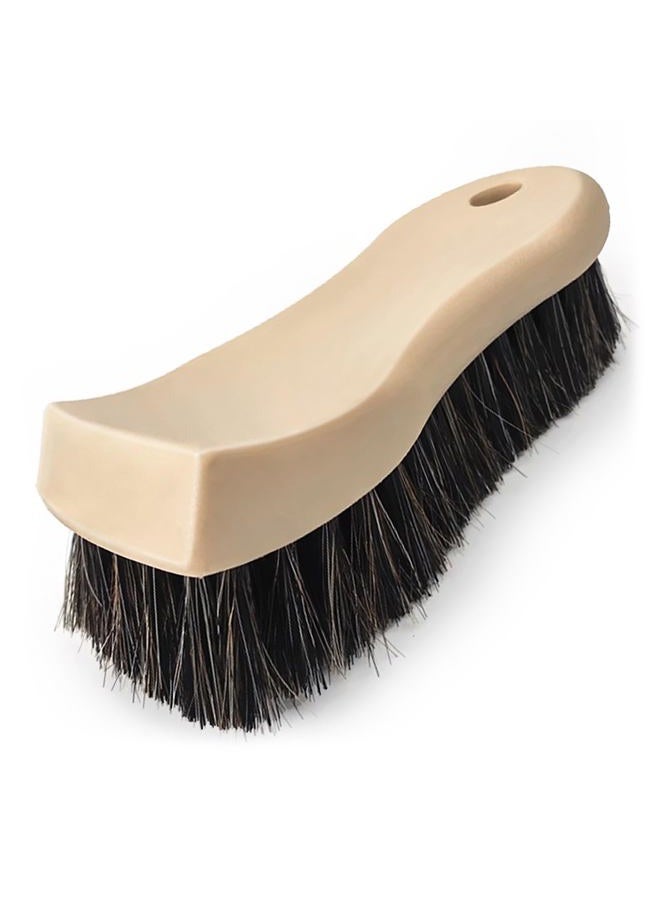 YeewayVeh Long Bristle Horse Hair Brush for Leather, Versatile Leather Cleaning Brush for Car Interior Seat, Carpet, Upholstery, Furniture and Shoes - Image 1
