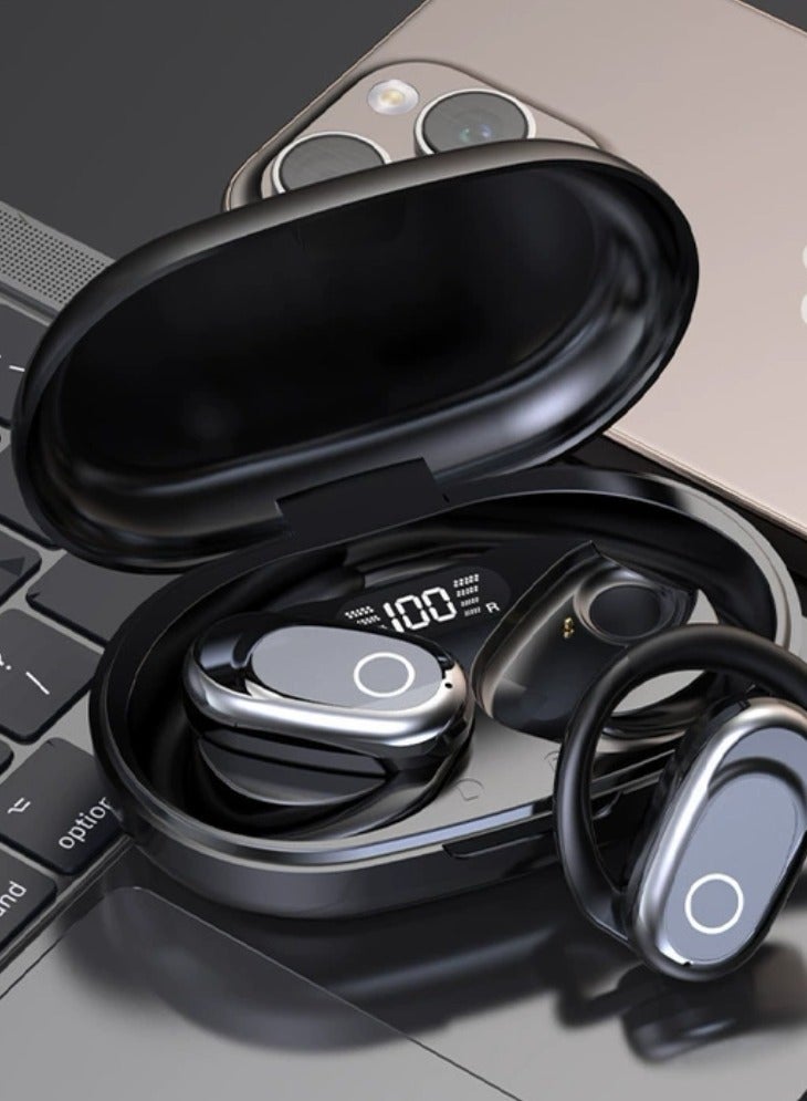 Stylish and practical wireless hook-type Bluetooth earphones for sports, with noise reduction, non-in-ear design, and ultra-long battery life. - Image 2