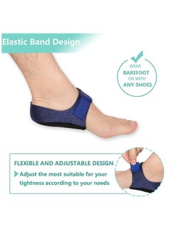 Halamine Heel Cushion, Plantar Fasciitis Socks with Arch Support, Gel Heel Cups for Heel Pain Plantar Fasciitis, Heel Pads Great for Aching Feet, Bone spur, Cracked Heel Repair, Relieve Pain Fast ,1Pair, Blue  - Image 4