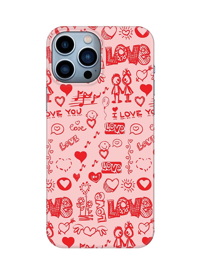Stylizedd Case for iPhone 15 Pro Max Slim Snap Classic Series Mobile Cover Hard PC Shield Matte Finish Phone CasePrint - Love Doodle - Image 1