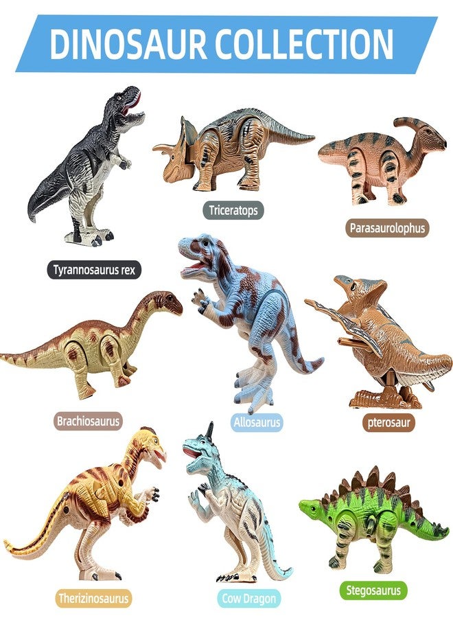 SAURAWAN Allosaurus Wind Up Dinosaur Toys for Kids 1-3 3-5 5-7, Realistic Dino Easter Wind Up Toy, Novelty Jumping ＆ Walking Dinosaur Clockwork for Boys Birthday Gift, Goodie Bag Stuffers, Treasure Box - Image 2