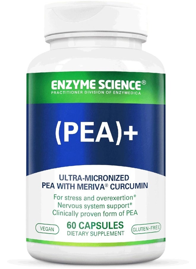 Enzyme Science Enzyme Science (Pea+, 60 Capsules All-Natural Meriva Curcumin Supplement for Physiological Support Helps Support Nervous, Immune, & Muscular Systems  - Image 1