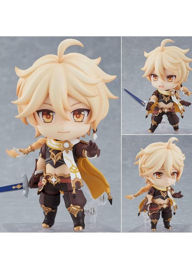 Genshin Impact Figure Traveler Lumine Aether Venti Nendoroid Action Figure Game Character Toy Model