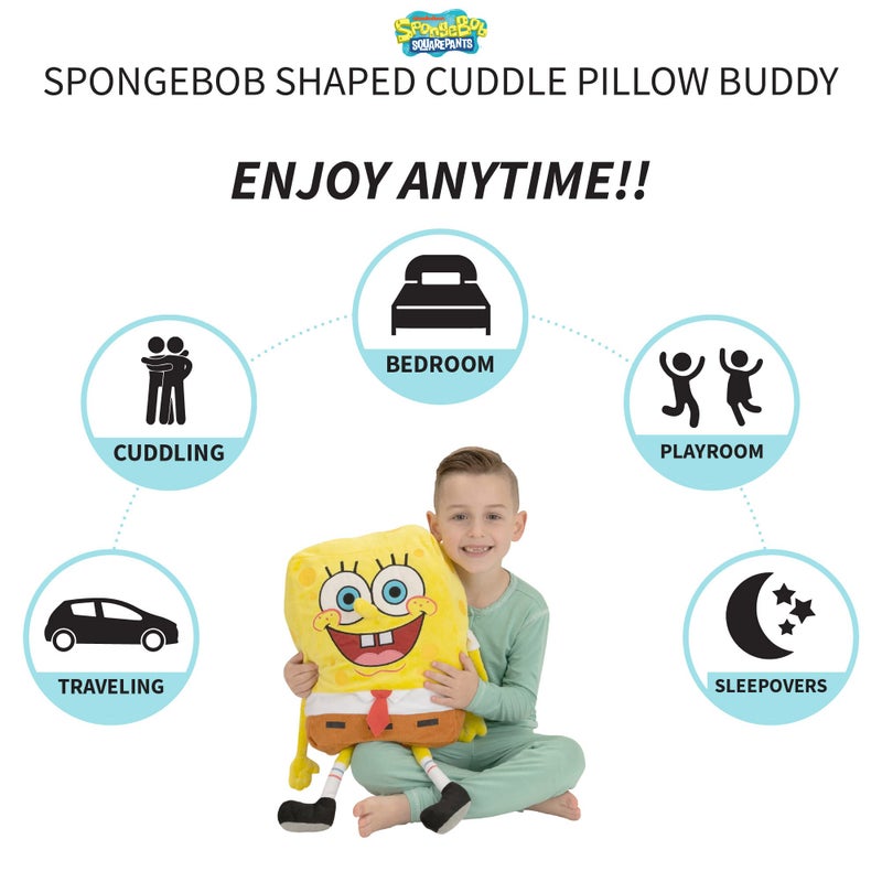 Franco Spongebob Kids Bedding Super Soft Plush Cuddle Pillow Buddy, One Size, By Franco - Image 3