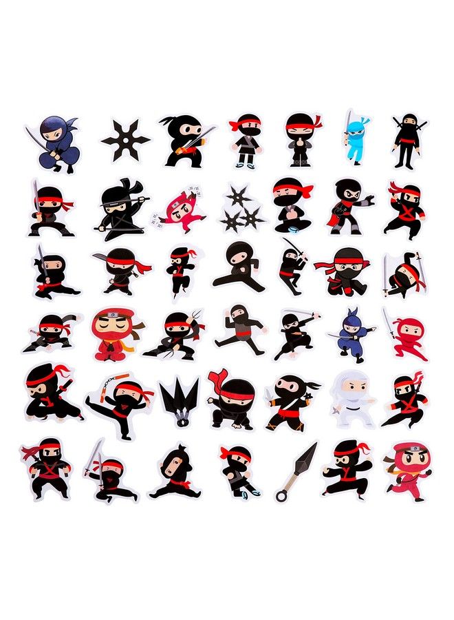 Cleverplay 100 Pack Ninja Stickers For Kids Ninja Party Favors Vinyl Waterproof Stickers For Water Bottle Laptop Computer Phone - Image 4