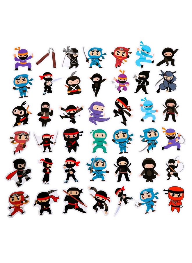 Cleverplay 100 Pack Ninja Stickers For Kids Ninja Party Favors Vinyl Waterproof Stickers For Water Bottle Laptop Computer Phone - Image 3