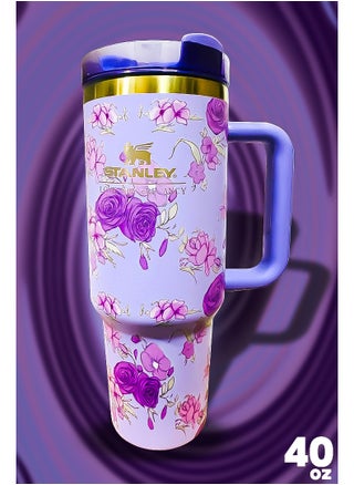 Purple whit flower