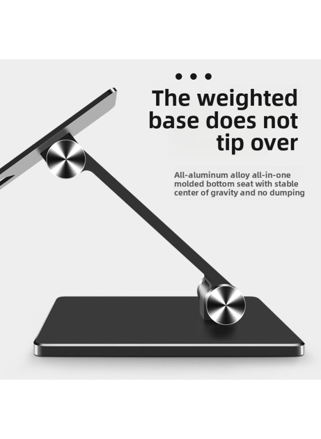 Generic - Pad Bracket Lazy Desktop Tablet PC Chicken Eating Rack Folding Portable Online Class Live Mobile Phone Bracket-Color:Aluminum Alloy-gray - Image 1