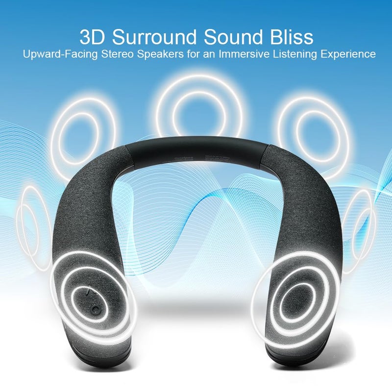 HomeSpot JY508 Wireless Neckband Speaker - 3D Stereo Sound, 12 Hrs Play Time, Low Latency for Gaming/TV, Type-C Quick Charging, Wearable Speaker for Home, Office, and Outdoors - Image 2