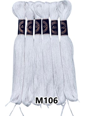 Airo Muline Etamine Cotton Embroidery Thread Thread 6 Piece Set 