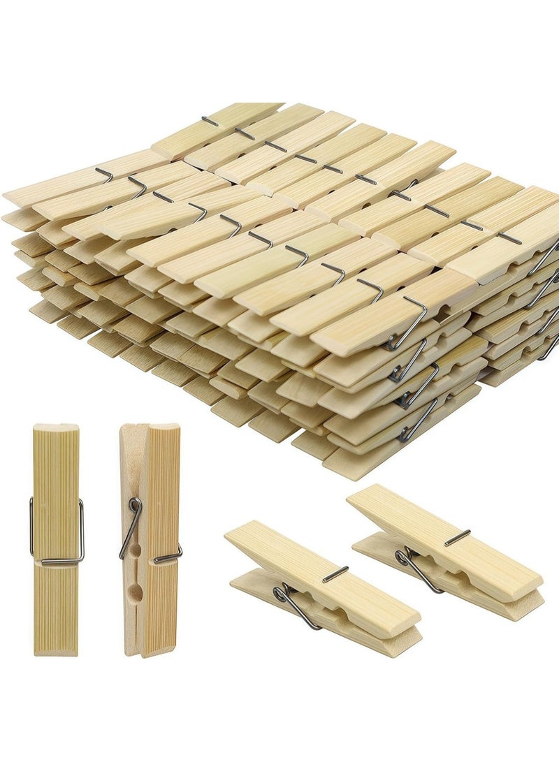 لوكاداه مشابك غسيل خشبية من الخيزران - مشابك غسيل متينة وملونة، سعة 2 رطل، مشابك غسيل متعددة الأغراض للتجفيف بالهواء، وحبال الغسيل، والحرف اليدوية، ومشابك الرقائق، والمطبخ، وتنظيم المنزل، ومشاريع "اصنعها بنفسك" - 20 قطعة - Image 1