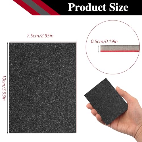 Mkobon 27 Pcs Sanding Sponge Pads, 120-3000 Grit Sandpaper Assortment, Wet Dry Washable Foam Sanding Block, Abrasive Sand Paper for Hand Sanders, Wood, Metal, Auto, Drywall, Furniture Polishing - Image 2